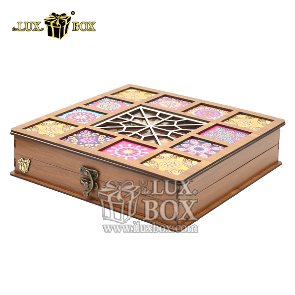 جعبه  پذیرایی چوبی لوکس باکس کد LB042